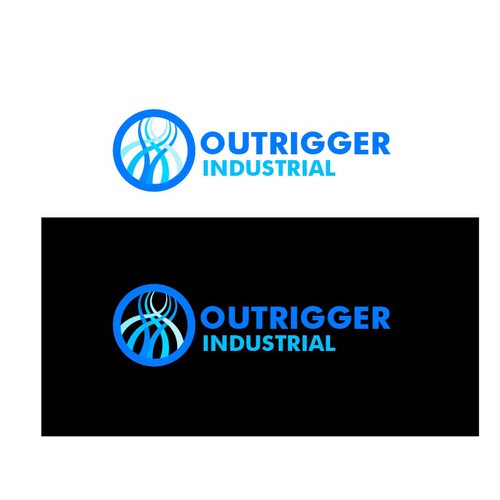 Rugged logo for a new industrial real estate development company called OUTRIGGER. Design by oceandesign