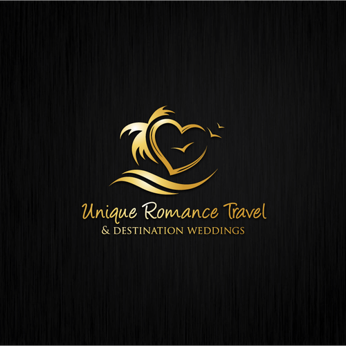 Create a LUXURY ROMANCE TRAVEL AGENCY identity targeting the wedding industry. Design by Ajoy Paul