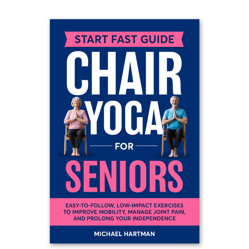 Attention grabbing book cover for "chair yoga for seniors" Design réalisé par Knorpics