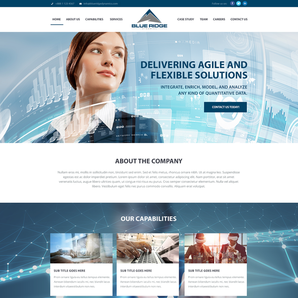 Blue Ridge Dynamics Landing Page