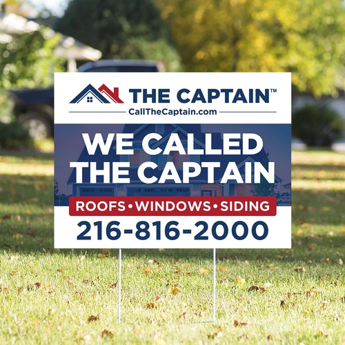 Yard Sign Design - We Called The Captain! Design von SoftSkills