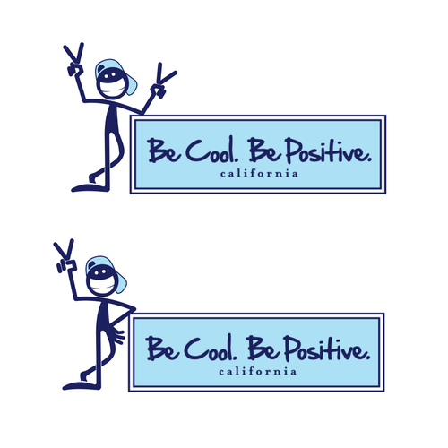 Be Cool. Be Positive. | California Headwear Design von DemiStudio