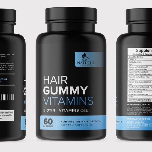Nature's Nutrition needs a Gummy Vitamins black label Design by vitalfuerze