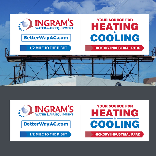 Design an eyecatching Billboard for a leading HVAC Company Signage