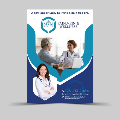 Design a flyer for a new cutting edge regenerative medicine pain practice Design by websmartusa