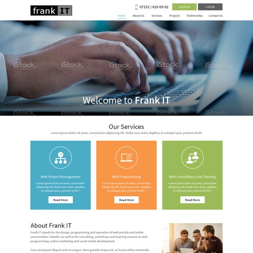 Web page design contest entry by Saturn-X