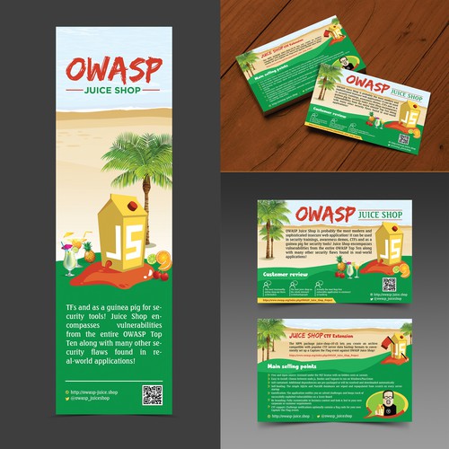 OWASP Juice Shop - Project postcard & roll-up banner Design von Logicainfo ♥