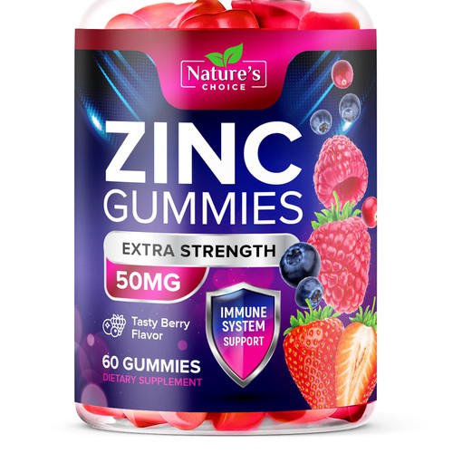 Design Tasty Zinc Gummies design needed for Nature's Choice di TUNSAY