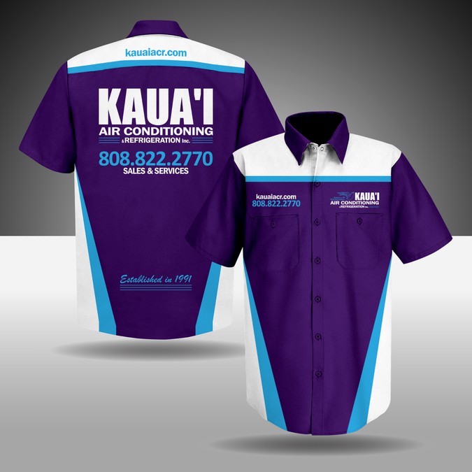 Design Technician Work Shirts for Air Conditioning Company Tshirt