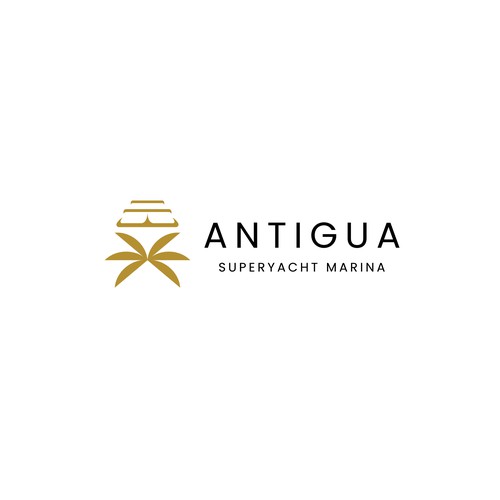 Logo for Antigua Superyacht Marina Design by NITIPIA Std.