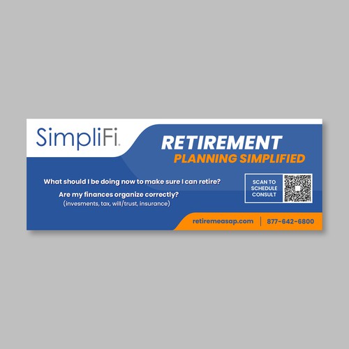 Design a cool banner for our retirement company Design by KIRAKU きらく®