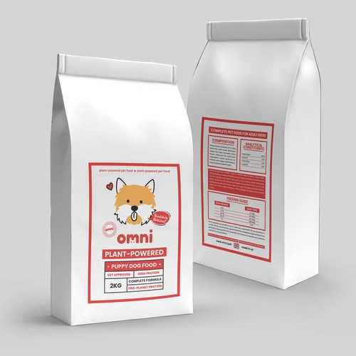 Plant-based dog food label design! Design by Mrs Design ♥