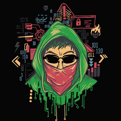 Shirtdesign "cybercrime" Design by -Z-