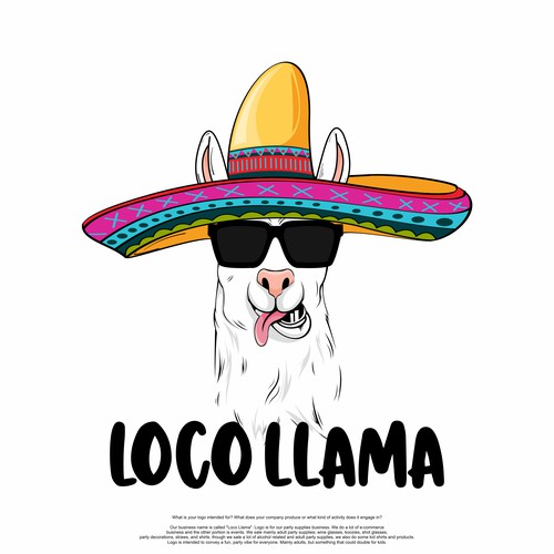Design di "Loco Llama" Party Supplies Needs a Fun Logo di Reefkennedy