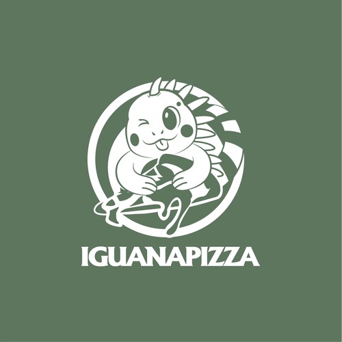 Create a playful logo for Caribbean "Iguana Pizza" restaurant Design by CAKPAN