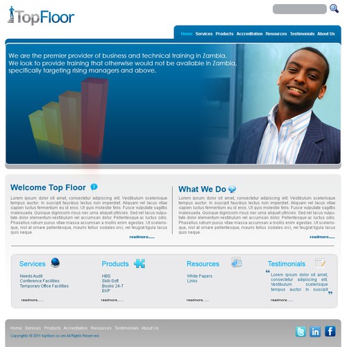 website design for "Top Floor" Limited Diseño de Digiklouds