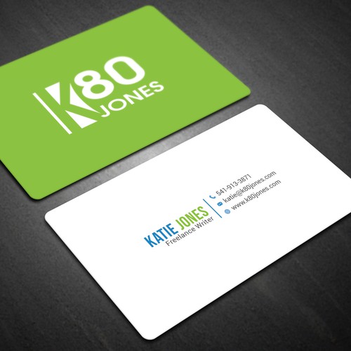 Design a business card with a millennial vibe for a freelance writer Design by U_Designer