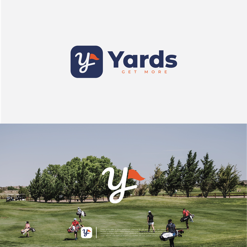 Yards golfing app logo Design by maskutut