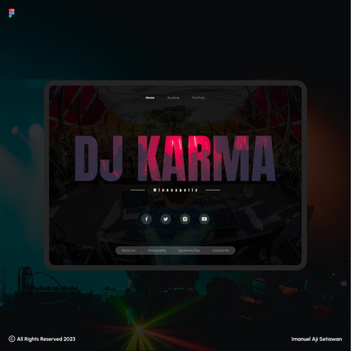 dj karma - playing good music since 2007 Design by Imanuel Aji