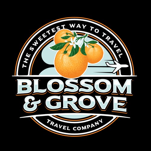 Vintage Orange Blossom Logo design for Travel Company Design by Ibnu Ardi