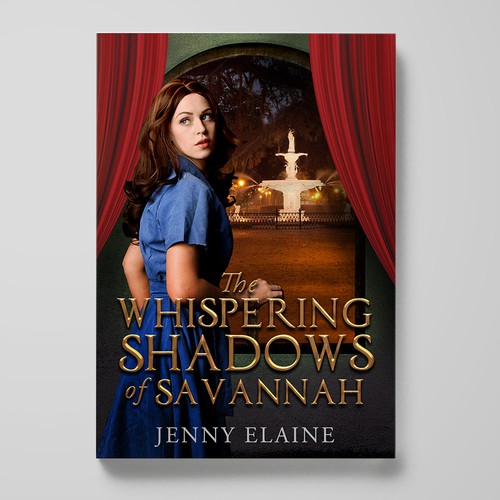 Create a stunning book cover with a 1940s lady, an air of mystery, and images of Savannah, Georgia Design by Nitsua