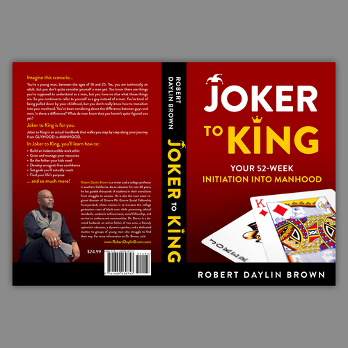 Create a bold and unique cover for a book teaching the lessons of manhood. Design by Mr Wolf