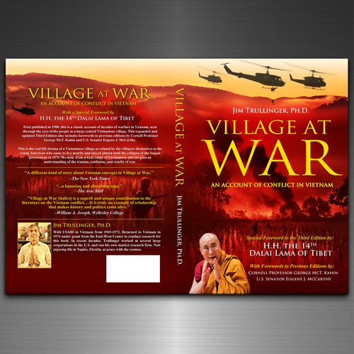 Cover for Third Edition of Classic Work on the Vietnam War. Special Foreword by H.H. the Dalai Lama. Design von Rav Astra