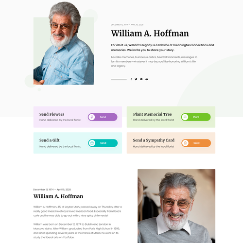 Obituary Page Design, help a family memorialize their loved one Design by FaTiH™