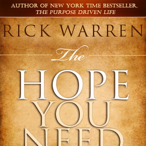 Design Rick Warren's New Book Cover Design réalisé par Endrias