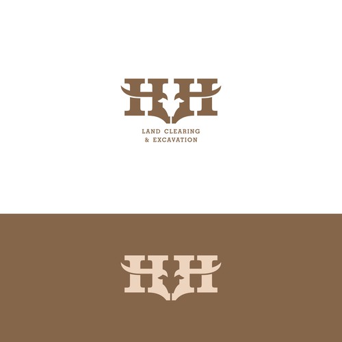 LOGO AND LETTER HEAD FOR H&H LAND CLEARING AND EXEXCAVATION Design réalisé par Yantoagri