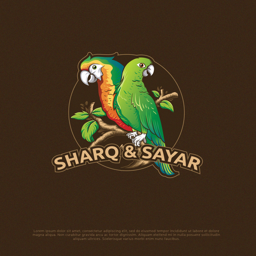 Logo for my Two Birds (Macaw & Yellow Naped Amazon) Design by oopz