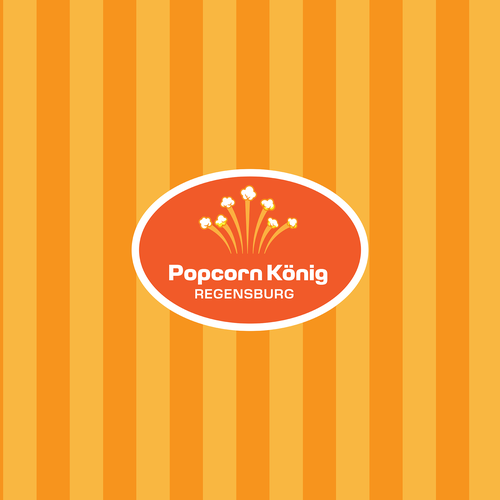 Logo design for the Popcorn King! Design by dennisdesigns