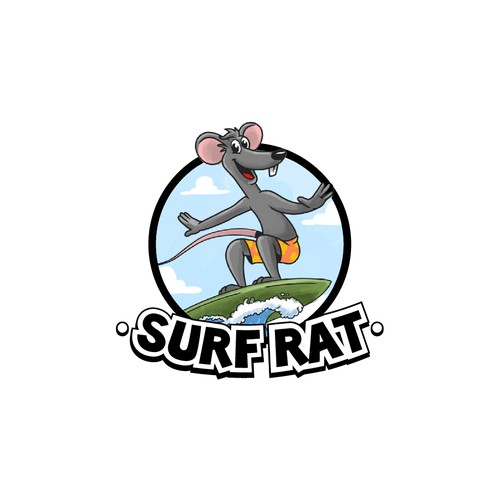 Surf Rat (Please design my husband's childhood comic book character) Design by manuk