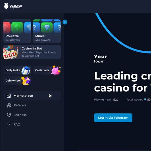 Coin.fun – Crypto Casino/Gambling Logo Design by B®andits