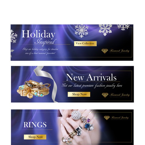 gold jewellery website banner