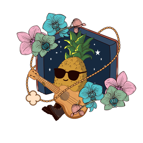 Pineapple and Ukulele love story Ontwerp door outbox design