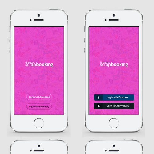 "Operation Scrapbook" - App for scrapbookers Design by Marcelo UI Design