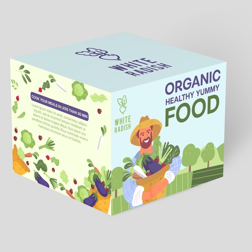 Design di WHITE RADISH-meal prep box di Radmilica