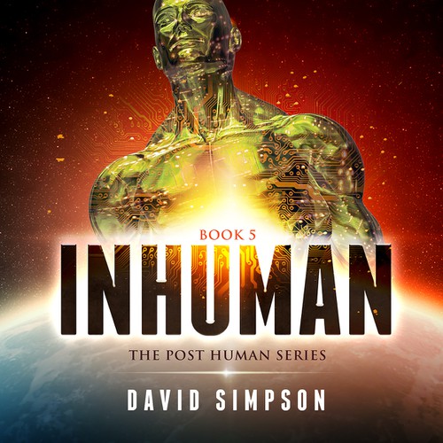 Book Cover Design - Sci-Fi Human/technology integration / Artificial Intelligence story Design by " Portugal "