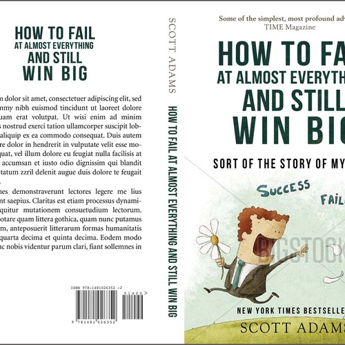 Author of Dilbert wants you to beat his book cover design Design by LilaM