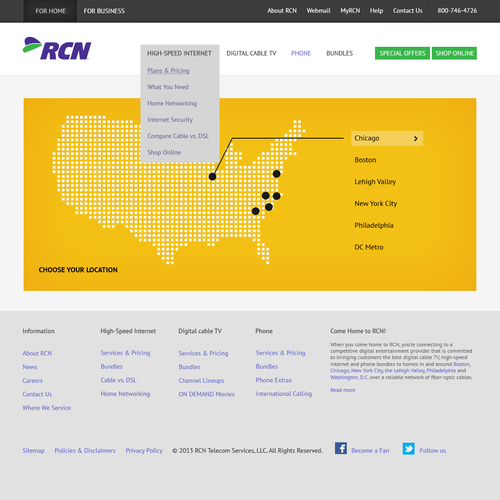 Create the next website design for rcn cable tv | Web page design contest |  99designs