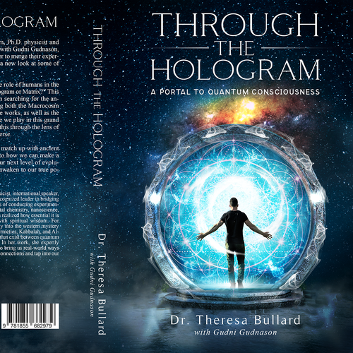 Futuristic Book Cover Design for Science & Spirituality Genre Diseño de H-Izz Design