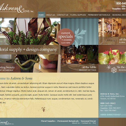 Gewinner des Wettbewerbs „Floristâ€™s supplier requires new site design - Uncoded $251“ in der Kategorie Webseiten-Design von FrankG