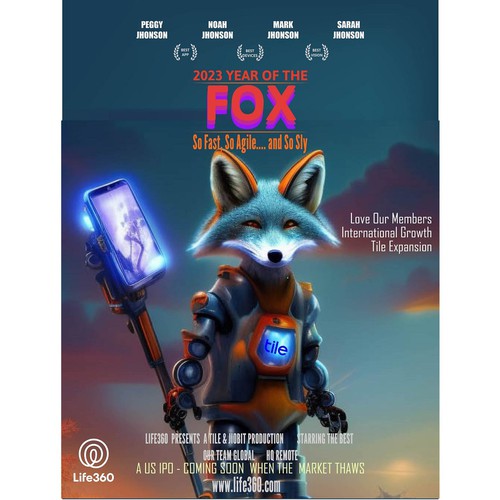 Life360 2023 Year of the Fox Poster Design by tridentArt