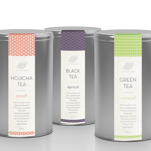 Create a label for Flavored Japanese Tea Tin Design by 20139gph