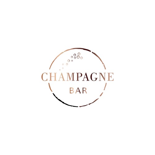 Luxury and modern Champagne Bar logo Design réalisé par radost.m