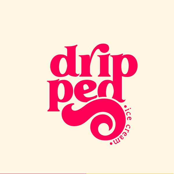 bold logo for ice cream brand