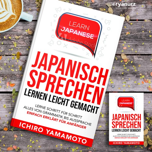 Book Cover: Learning to speak Japanese-ontwerp door ryanurz