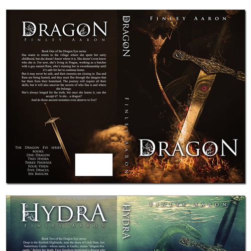 Book Covers for the first 3 books in my YA urban fantasy series, Dragon Eye—more books to come! Design réalisé par Bandrei