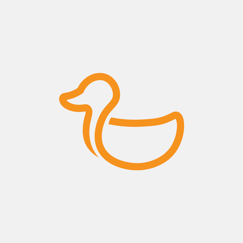 Modern duck logo for professional setting Design by GRAAFILINE